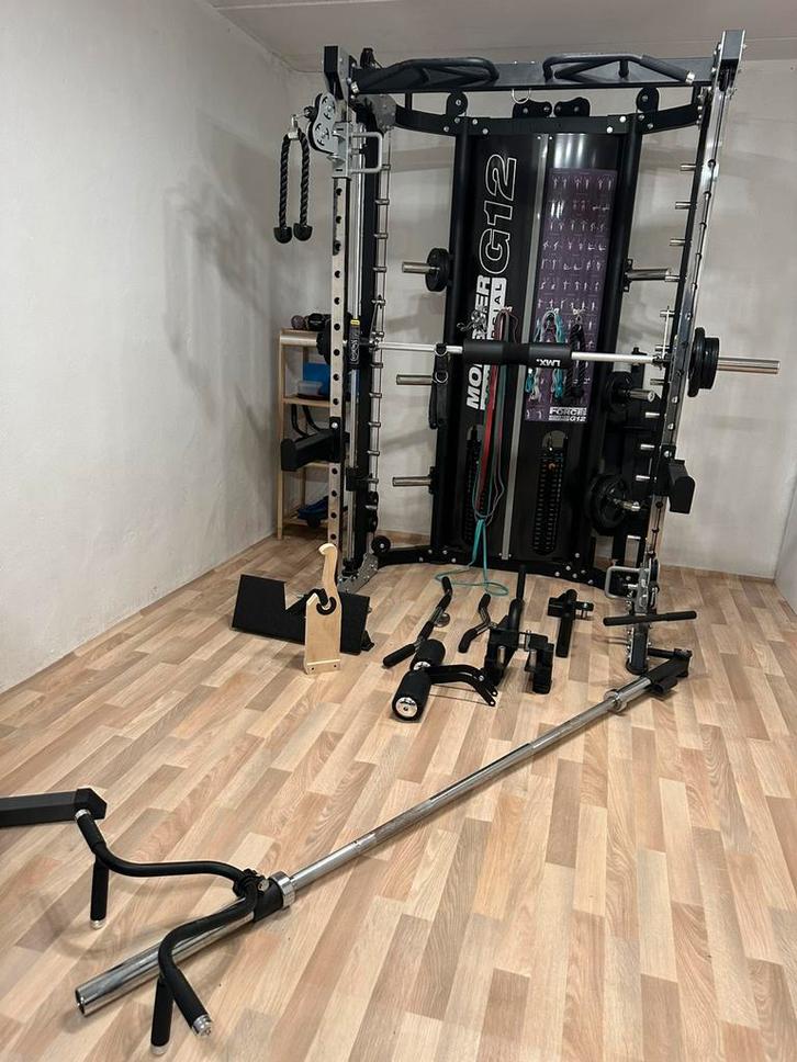 Monster G12 krachtstation met gewichten., Sport en Fitness, Fitnessapparatuur, Zo goed als nieuw, Krachtstation, Ophalen
