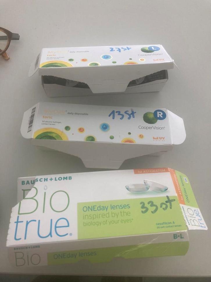 Lentilles de contact dioptries 1 jour -9, -10 et -9,5, Bijoux, Sacs & Beauté, Lunettes de Soleil & Lunettes | Femmes, Neuf, Enlèvement ou Envoi