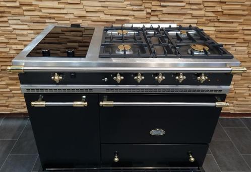 🔥Luxe Fornuis Lacanche 110 cm zwart messing 2 x Inductie, Elektronische apparatuur, Fornuizen, Zo goed als nieuw, Vrijstaand