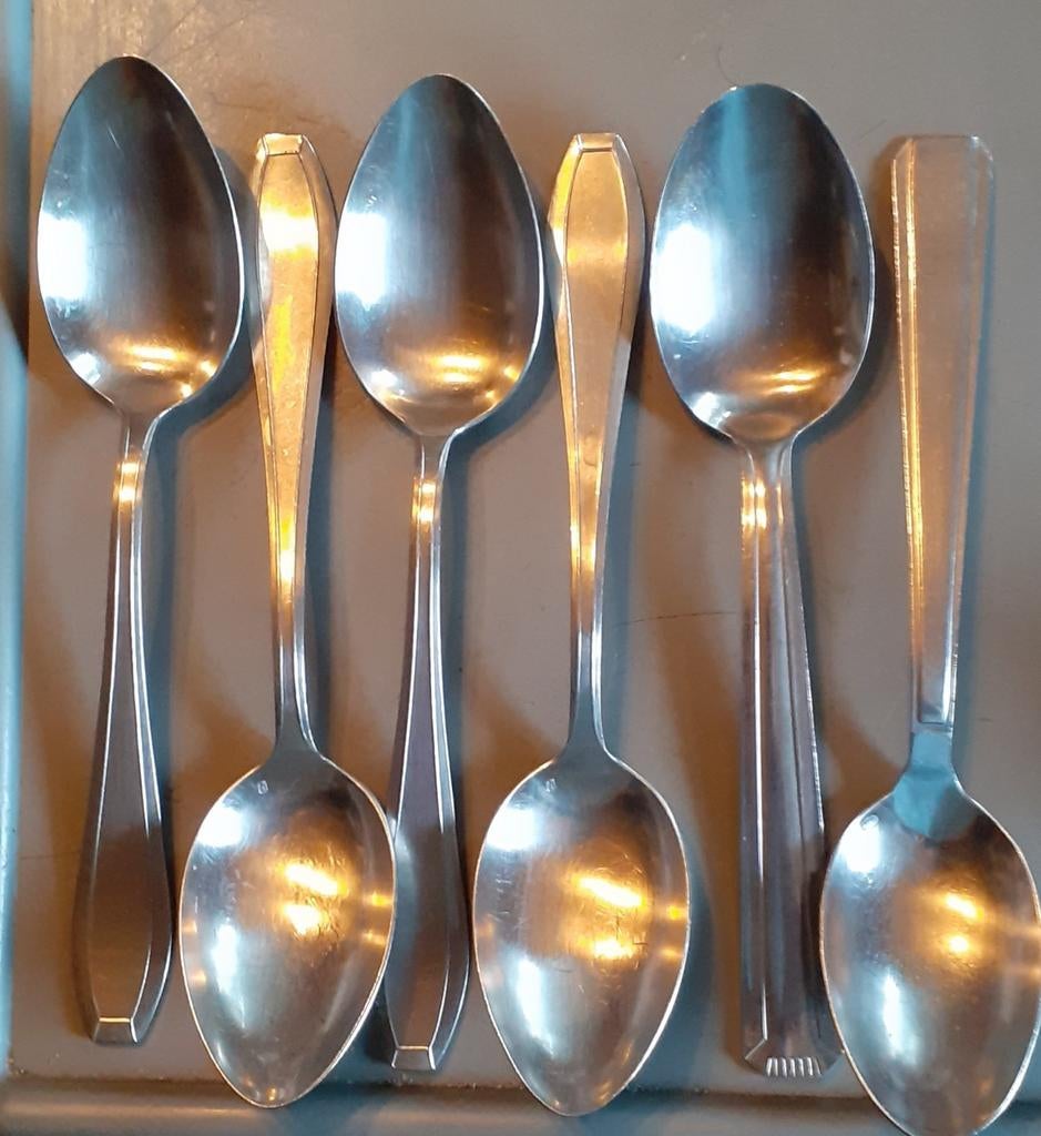 6 cuillères à soupe en.inox (3), Maison & Meubles, Enlèvement ou Envoi, Utilisé