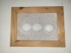 Kader in thema 'zee' 3 schelpen op zand, Ophalen of Verzenden, Zo goed als nieuw