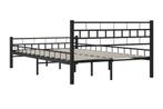 Twijfelaar bedframe +matras en lattenbodem, Ophalen, Zwart, 140 cm, Zo goed als nieuw