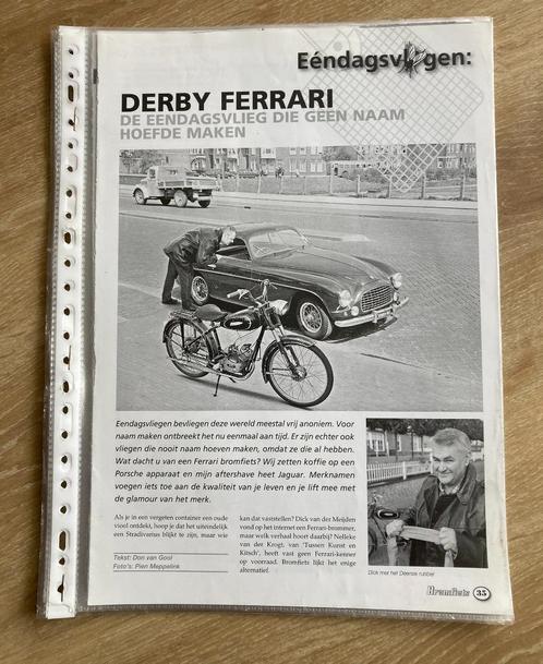 Unieke Map met documentatie Derby brommers / bromfiets, Fietsen en Brommers, Handleidingen en Instructieboekjes, Zo goed als nieuw
