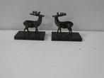 Set van 2 - Bronzen Herten Koppel, Antiek en Kunst
