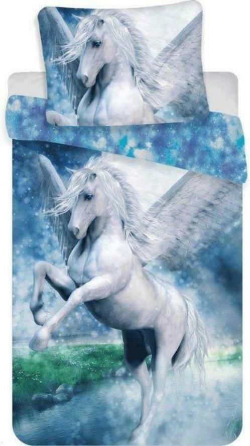 Pegasus Paard - Dekbedovertrek-1 pers.- nieuw/sealed, Huis en Inrichting, Slaapkamer | Beddengoed, Nieuw, Dekbedovertrek, Eenpersoons