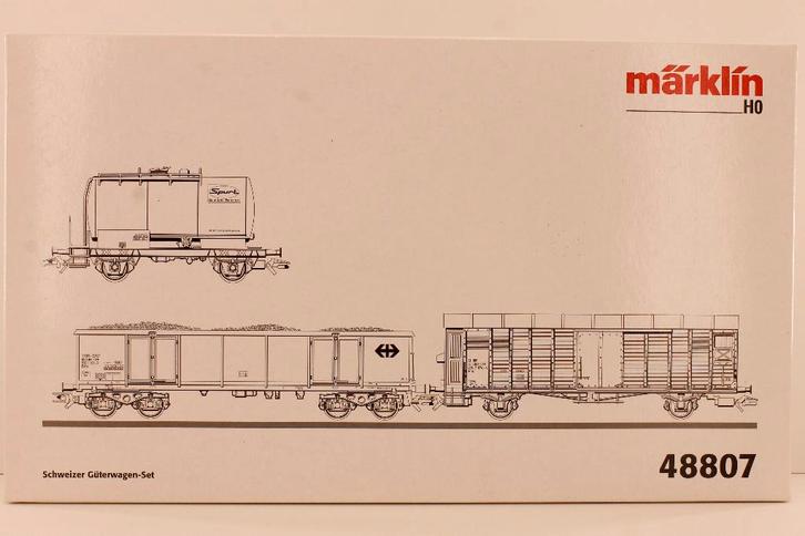 Marklin 48807 HO Coffret de wagons de marchandises Suisses, Hobby & Loisirs créatifs, Trains miniatures | HO, Comme neuf, Wagon