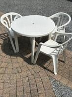 Tuintafel met stoelen, Ophalen, Gebruikt, Kunststof, Tuinset