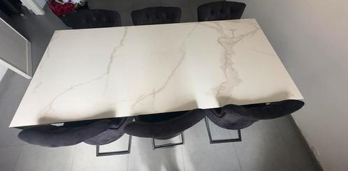 Prachtige marmeren eetkamer, Huis en Inrichting, Complete eetkamers, Zo goed als nieuw, Ophalen