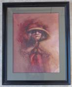 RAFAEL GORSEN / ELEGANTE DAME / OLIEVERF / 110x90cm / KADER, Ophalen