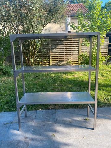 Inox opbergrek 400x1235xH1500 voor horeca beschikbaar voor biedingen
