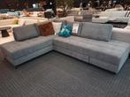 VZ Hoekzetel NIEUW Model Cara grijs stof 296/225cm +Levering, Ophalen of Verzenden, Nieuw