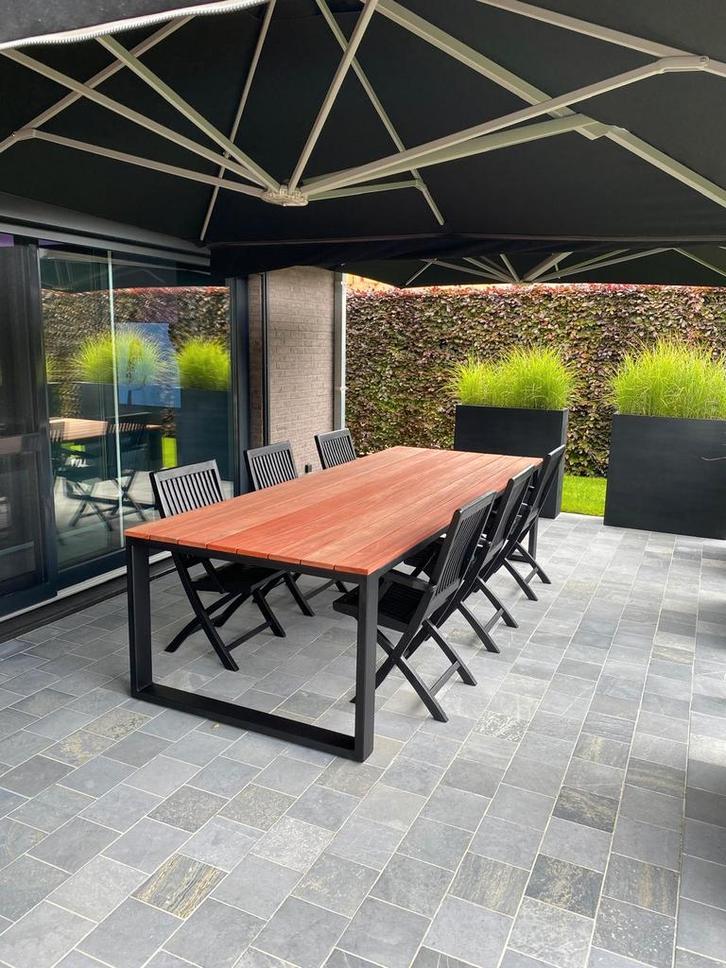 10 teakstoelen opvouwbaar met of zonder kussen..zie beschri, Tuin en Terras, Tuinstoelen, Gebruikt, Ophalen