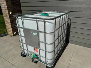IBC-container (wit) 1.000L waterton op kunststof pallet, 150 litres ou plus, Comme neuf, Synthétique, Enlèvement