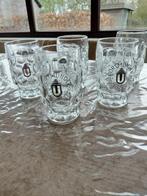 Vijf stevige Duitse glazen met een oor, Verzamelen, Glas en Drinkglazen, Zo goed als nieuw, Ophalen, Bierglas