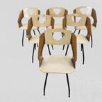 Eetkamerstoelen van Carlo Ratti voor Legni Curvati, Ophalen, Overige kleuren, Metaal, Vijf, Zes of meer stoelen