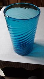 Vase en verre, Comme neuf, Bleu, Enlèvement, Moins de 50 cm