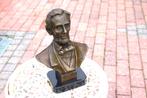 gesigneerde bronzen buste van Abraham Lincoln, ARRIETTA, Ophalen, Brons