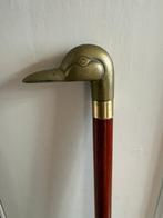 Canne en bois, poignée tête de canard en laiton, Enlèvement ou Envoi