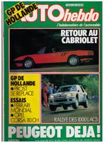 Auto Hebdo nr 435 08/1984 - Ferrari mondial, Opel Corsa..., Utilisé, Enlèvement ou Envoi, Plusieurs auteurs, Collectif
