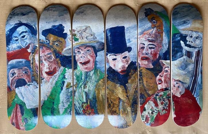 JAMES ENSOR x KMSKA The Intrigue Skateboard Set Ed of 20, Antiek en Kunst, Kunst | Overige Kunst, Ophalen of Verzenden