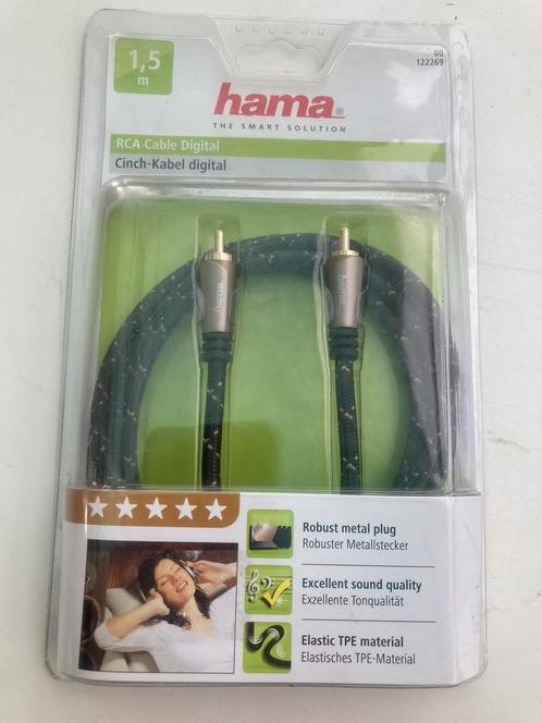 Hama 5-sterren RCA/Cinch-audiokabel van 1,5 m, negen!, Audio, Tv en Foto, Audiokabels en Televisiekabels, Nieuw, Ophalen of Verzenden