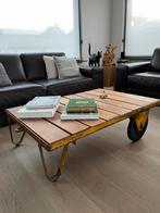 Table de salon style industriel bois métal, Comme neuf, Métal