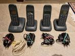 Téléphones fixes sans fil, 4 combinés et 4 bases, Utilisé, Enlèvement ou Envoi, 4 combinés ou plus