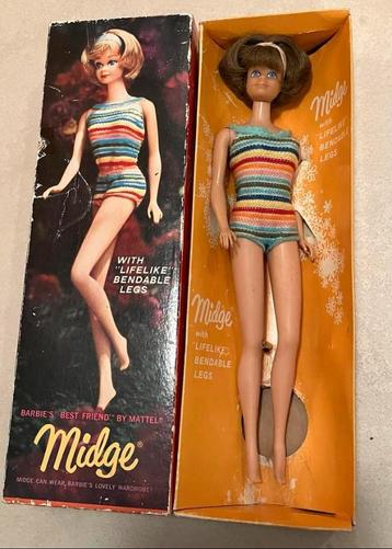 Barbie pliable Midge dans sa boîte 1965