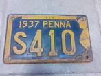 USA 1937 Pennsylvania nummerplaat - origineel, Ophalen of Verzenden, Gebruikt