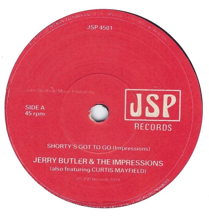 Jerry Butler & The Impressions – Shorty's Got To Go, Cd's en Dvd's, Vinyl | R&B en Soul, Zo goed als nieuw, R&B, Overige formaten
