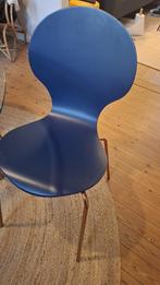 Vier blauwe stoelen - model vlinder, Huis en Inrichting, Stoelen, Ophalen, Gebruikt, Blauw, Vier