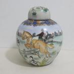 Chinese handgeschilderde gember pot [698], Antiquités & Art, Antiquités | Céramique & Poterie, Enlèvement ou Envoi