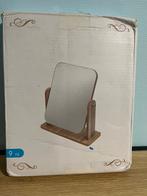 Nieuwe make-up spiegel met houten voet, Ophalen of Verzenden