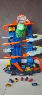Hot Wheels Ultimate Garage Dino racebaan incl. 7 auto's, Kinderen en Baby's, Ophalen, Racebaan, Zo goed als nieuw, Hot Wheels