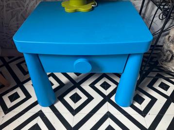 2 vintage blauwe nachtkastjes van IKEA beschikbaar voor biedingen