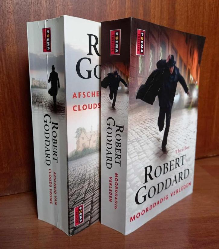 2x Robbert Goddard - Moorddadig verleden + Clouds Frome, Boeken, Thrillers, Zo goed als nieuw, Europa overig, Verzenden
