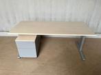 Recht Bureau Pami 180x100cm hoogte instelbaar onderstel, Werkplek, Ophalen, Gebruikt, Bureau