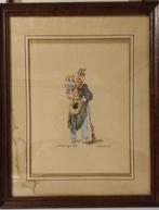Tekening van het 12e linie infanterie Belgische leger vóór W, Ophalen of Verzenden, Landmacht, Foto of Poster