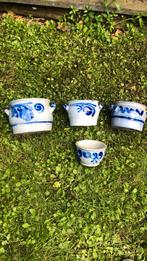 Set van 4 kleine potjes van aardewerk, Antiek en Kunst