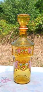 carafe a liqueur verre jaune, Ophalen of Verzenden