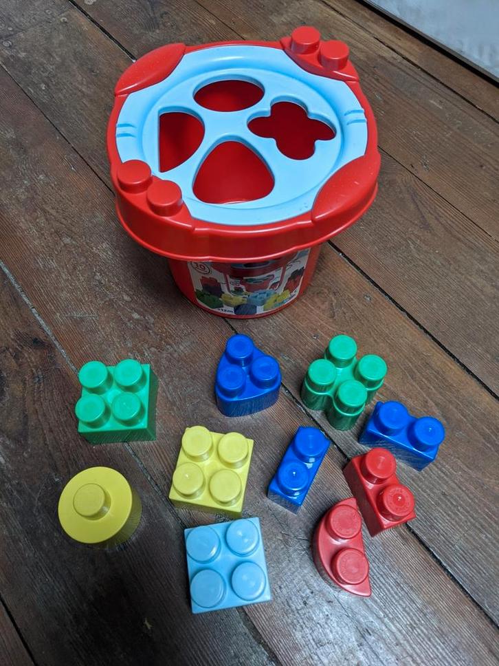 Vormenstoof + emmer + bouwblokken 3 in 1, Kinderen en Baby's, Speelgoed | Bouwstenen, Nieuw, Overige merken, Ophalen