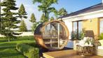 NIEUW: BARREL SAUNA LEO | Ø 200 CM X 160 CM, Sport en Fitness, Ophalen of Verzenden, Nieuw, Fins of Traditioneel, Complete sauna