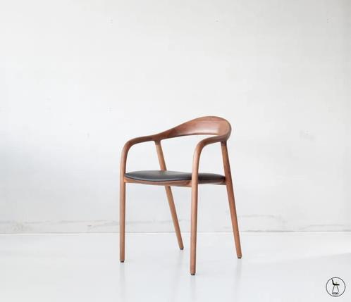 Artisan neva walnoot stoelen, Huis en Inrichting, Stoelen, Nieuw, Zwart, Ophalen of Verzenden