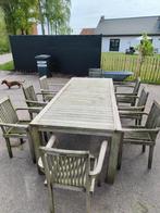 Tuintafel met 8 stoelen, Tuin en Terras, Tuinsets en Loungesets, Ophalen, Zo goed als nieuw