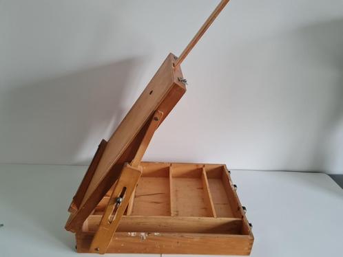 schilderskoffer met ezel - tafelschildersezel, Hobby en Vrije tijd, Schilderen, Ezel, Ophalen of Verzenden