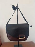 Vintage Delvaux Diva | Tweekleurig leder | Authentiek, Ophalen of Verzenden, Zo goed als nieuw, Zwart