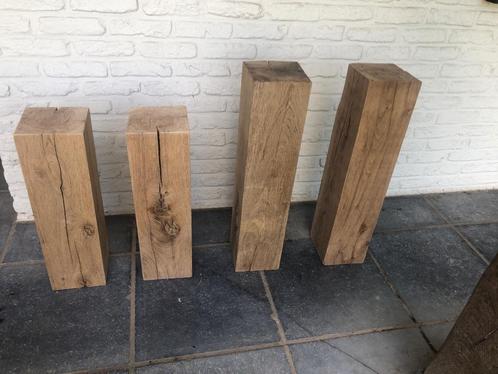 Volle eiken balken ( decoratie) 4 stuks ook verkrijgbaar per, Tuin en Terras, Palen, Balken en Planken, Nieuw, Balken, Minder dan 180 cm
