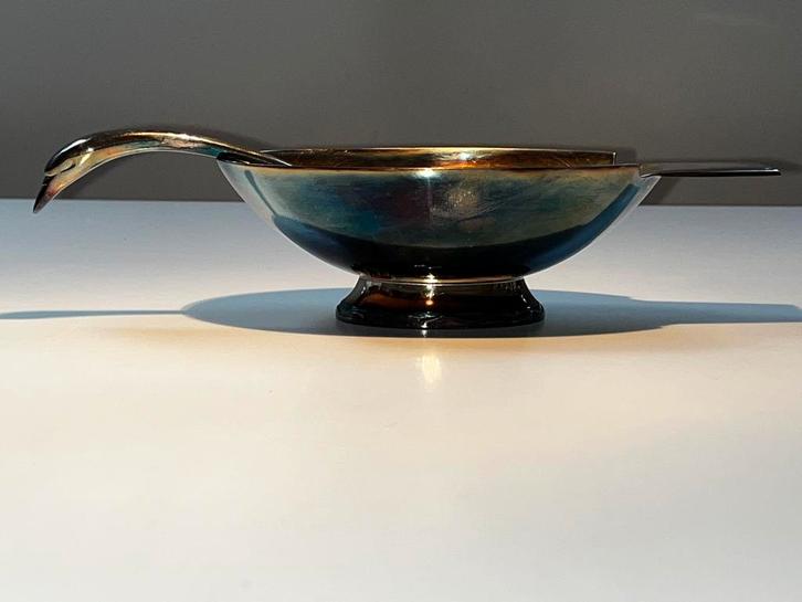 1935 CHRISTOFLE FRANCE GALLIA sauskom zwaan FJERDINGSTAD, Antiek en Kunst, Antiek | Zilver en Goud, Zilver, Ophalen of Verzenden