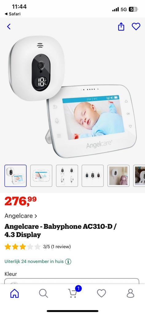 Babyfoon met video en sensormat wiegendood, Kinderen en Baby's, Babyfoons, Zo goed als nieuw, Ophalen