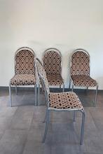 4  chroom/ retro stoelen, Enlèvement, Utilisé